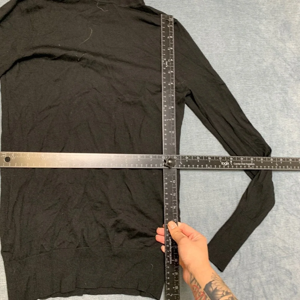 J.Crew Sweater Mens Small Black Turtle Neck Long Sleeve Casual Fit Ribbed Hem